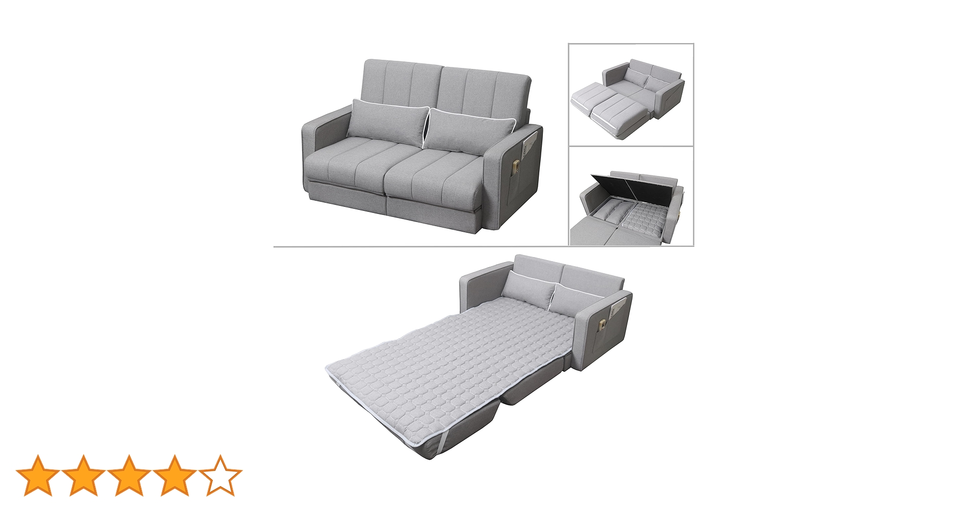 2人掛けソファベッド　オートミール Amazon｜VENTOTA ソファベッド 2人掛け リクライニング ソファ